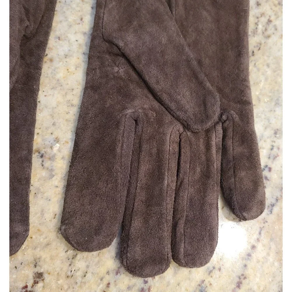 Aris Womens Size L/XL Brown Suede Leather Lined 9